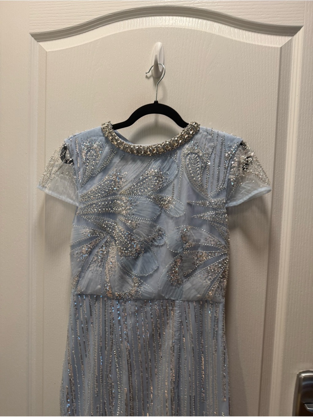 ELLIATT Annabelle Embellished Evening Gown Blue Wedding Guest Dress size S NWT - Picture 8 of 11